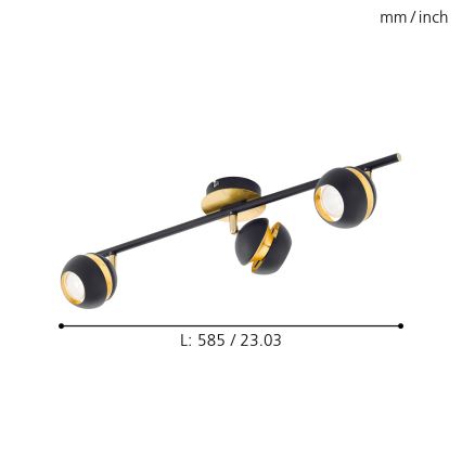 Eglo - LED Spotleuchte 3xGU10-LED/4W/230V