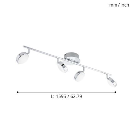 Eglo - LED Spotleuchte 4xLED/5,4W/230V