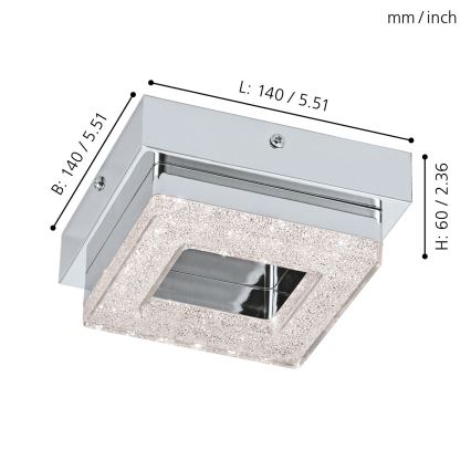 Eglo - LED Kristall Deckenleuchte 1xLED/4W/230V