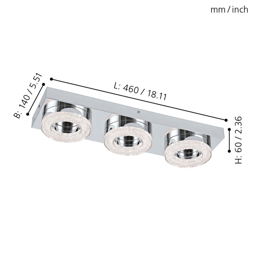 Eglo - LED Deckenleuchte 3xLED/4W/230V