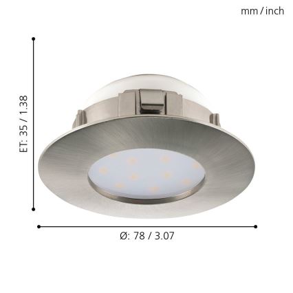 Eglo - LED-Einbauleuchte LED/4,9W/230V