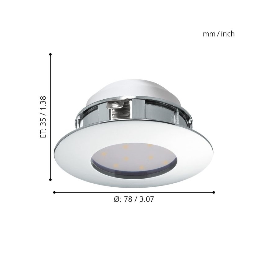 Eglo - 3er-Set LED-Einbauleuchten PINEDA LED/4,9W/230V