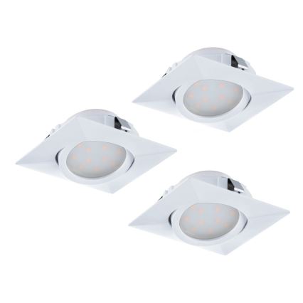 Eglo - SET 3x LED-Einbauleuchten PINEDA LED/4,9W/230V