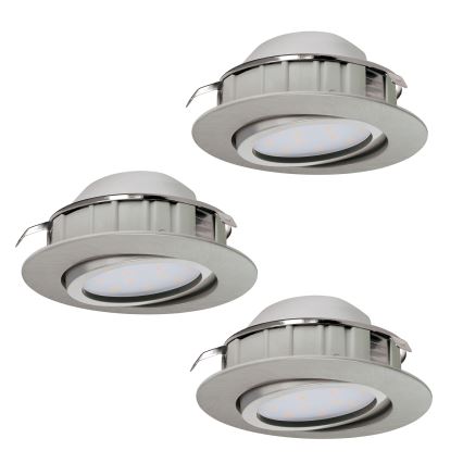 Eglo - SET 3x LED Einbauleuchte PINEDA 1xLED/4,9W/230V