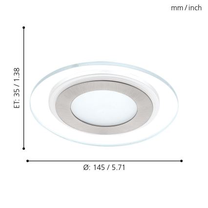 Eglo - LED Einbauleuchte LED/11W/230V