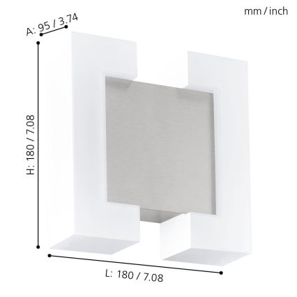 Eglo - LED Außenwandleuchte 2xLED/4,8W