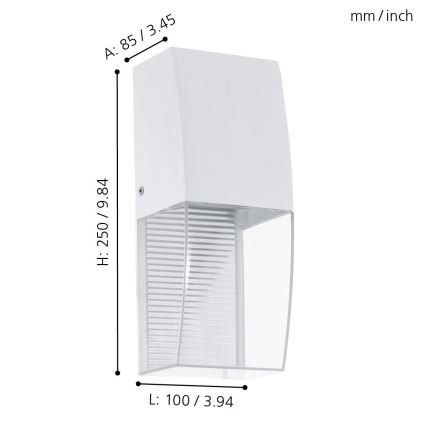 Eglo 95991 - LED Außenwandleuchte SERVOI LED/3,7W