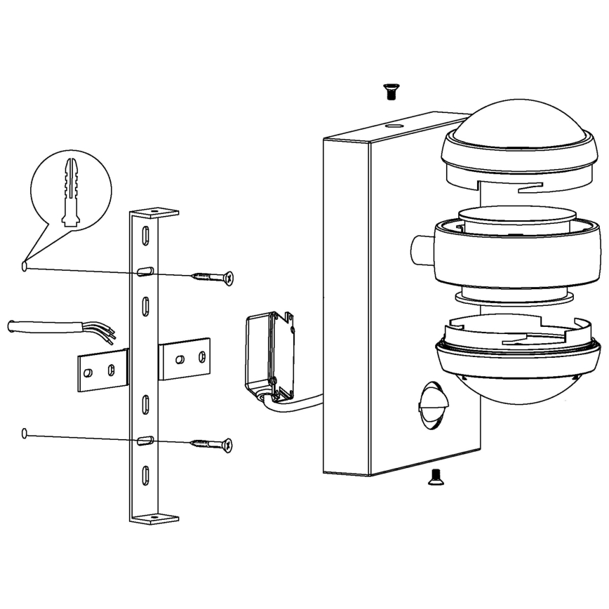 Eglo 96019 - LED-Außenwandleuchte mit Sensor SESIMBA 1 2xLED/3,7W IP44
