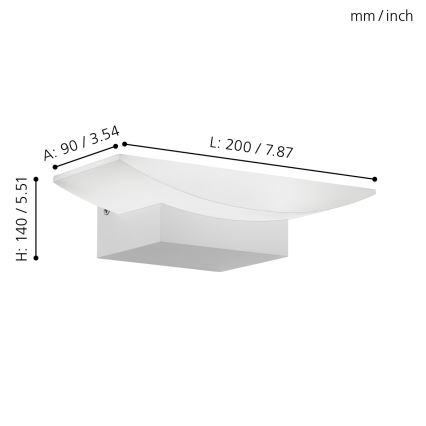 Eglo - LED Wandleuchte 1xLED/5,6W/230V