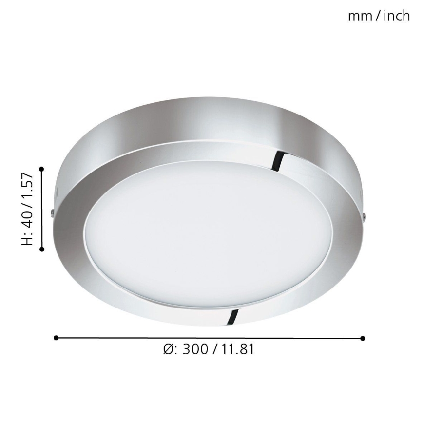 Eglo 96058 - LED-Badleuchte FUEVA 1 LED/22W/230V IP44 Ø 30 cm