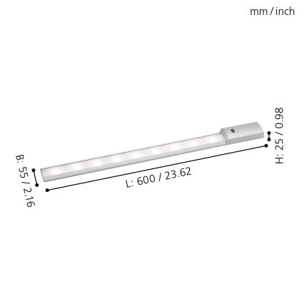 Eglo – LED-Küchenleuchte mit Sensor LED/8,1W/230V