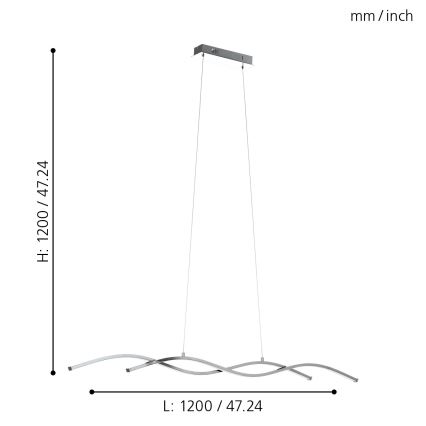 Eglo - LED Kronleuchter 2xLED/14W/230V