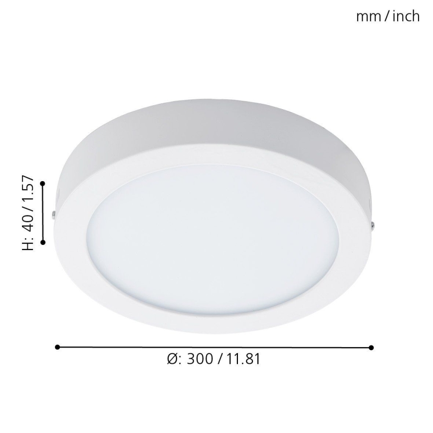 Eglo 96168 - LED-Badezimmer-Deckenleuchte FUEVA 1, 1x LED/22 W/230 V, IP44, Ø 30 cm