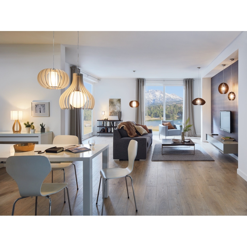 Eglo 96211 - Pendelleuchte TINDORI an Kabel 1xE27/60W/230V Ø 50 cm weiß