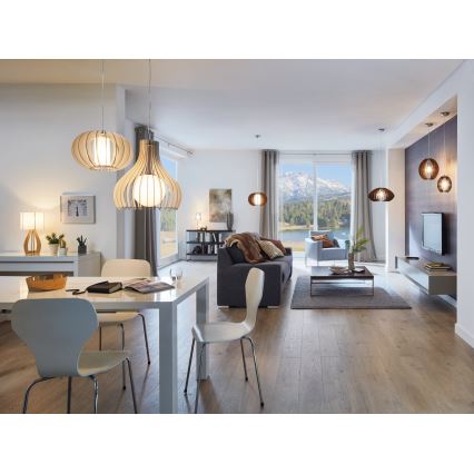 Eglo 96211 - Pendelleuchte TINDORI mit Kabelaufhängung 1xE27/60W/230V Ø 50 cm weiß