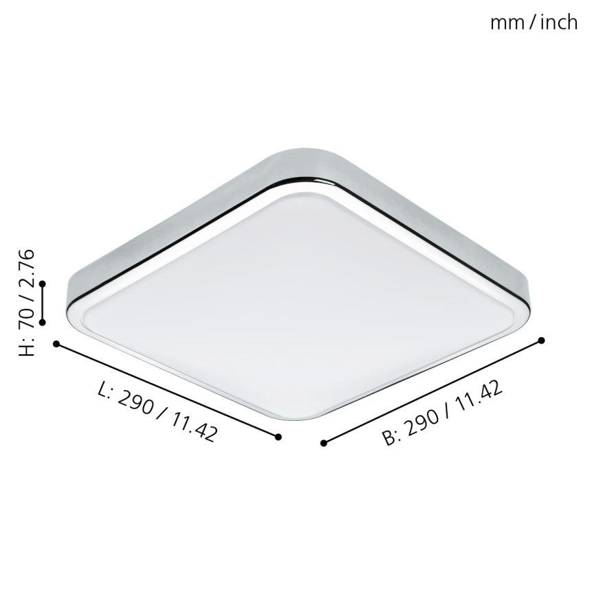 Eglo - LED-Deckenleuchte für das Badezimmer LED/16W/230V IP44