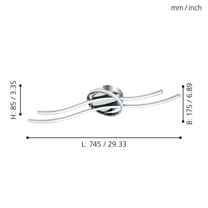 Eglo - LED Deckenleuchte LED/6W+LED/7W