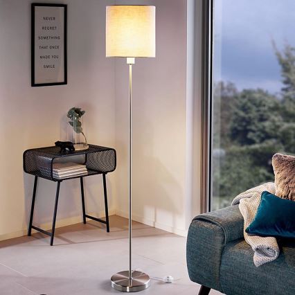 Eglo 96377 - Stehleuchte PASTERI 1xE27/60W/230V Ø 28 cm grau