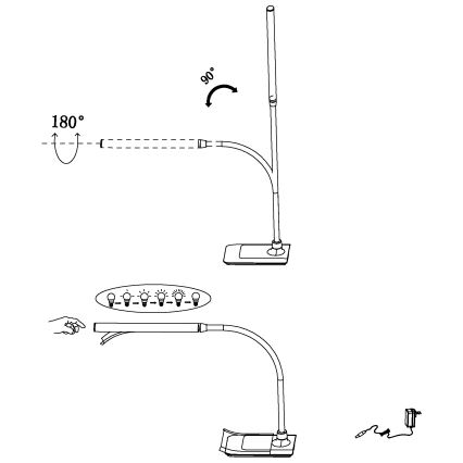 Eglo - LED Tischlampe LED/3,5W/230V weiß