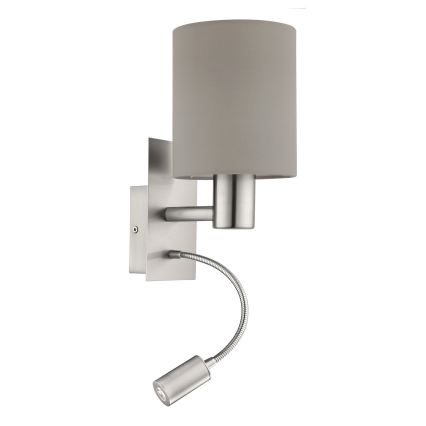 Eglo - LED Flexibles Leuchtmittel 1xE27/40W+LED/3,8W Taupe