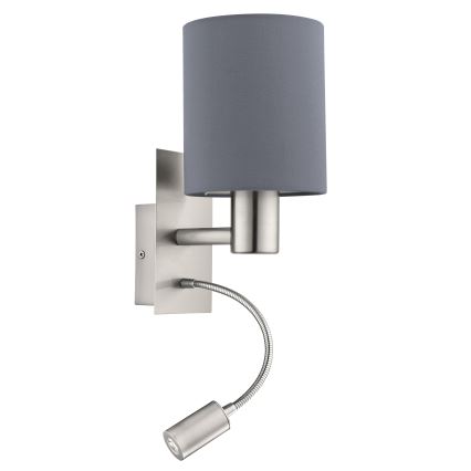 Eglo - LED Flexibles Leuchtmittel 1xE27/40W+LED/3,8W grau