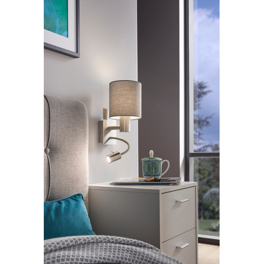 Eglo - LED Flexibles Leuchtmittel 1xE27/40W+LED/3,8W grau