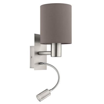Eglo - LED Flexibles Leuchtmittel 1xE27/40W+LED/3,8W grau