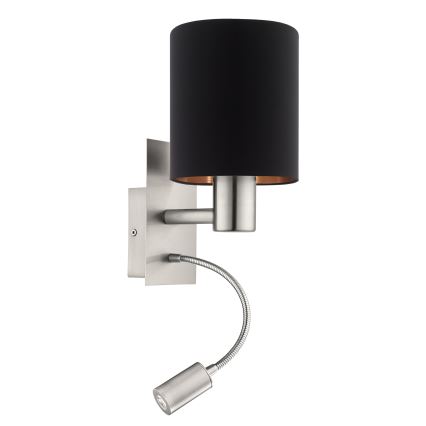 Eglo - LED Flexibles Leuchtmittel 1xE27/40W+LED/3,8W schwarz