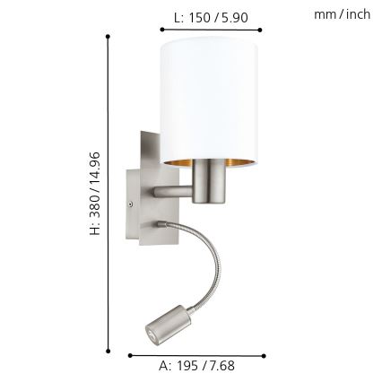Eglo - LED Flexibles Leuchtmittel 1xE27/40W+LED/3,8W Weiß