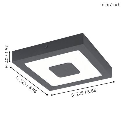 Eglo - LED Badezimmerleuchte LED/16,5W/230V