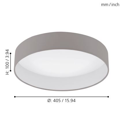 Eglo - Dimmbare LED-Deckenleuchte LED/18W/230V