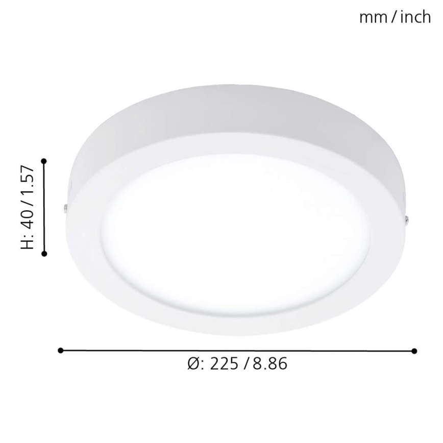 Eglo - Dimmbare LED-RGBW-Deckenleuchte FUEVA-C LED/15,6W/230V Bluetooth Ø 22,5 cm