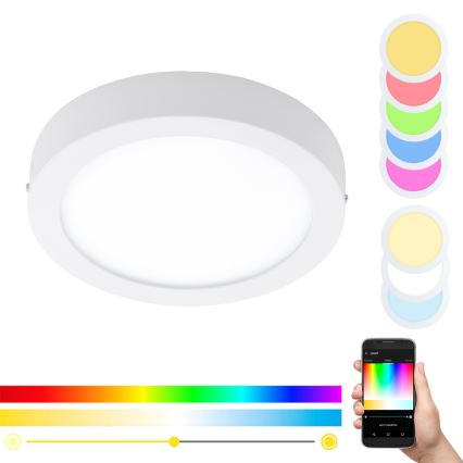 Eglo - LED RGBW dimmbare Deckenleuchte FUEVA-C LED/15,6W/230V Bluetooth
