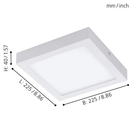 Eglo - LED RGBW dimmbare Deckenleuchte FUEVA-C LED/15,6W/230V Bluetooth