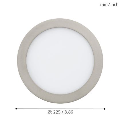 Eglo - LED RGB Einbauleuchte FUEVA-C LED/15,6W/230V Chrom matt