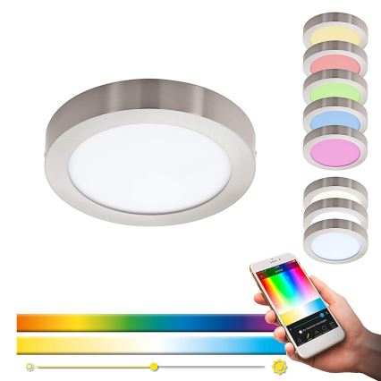 Eglo - LED RGBW dimmbare Deckenleuchte FUEVA-C LED/15,6W/230V Bluetooth