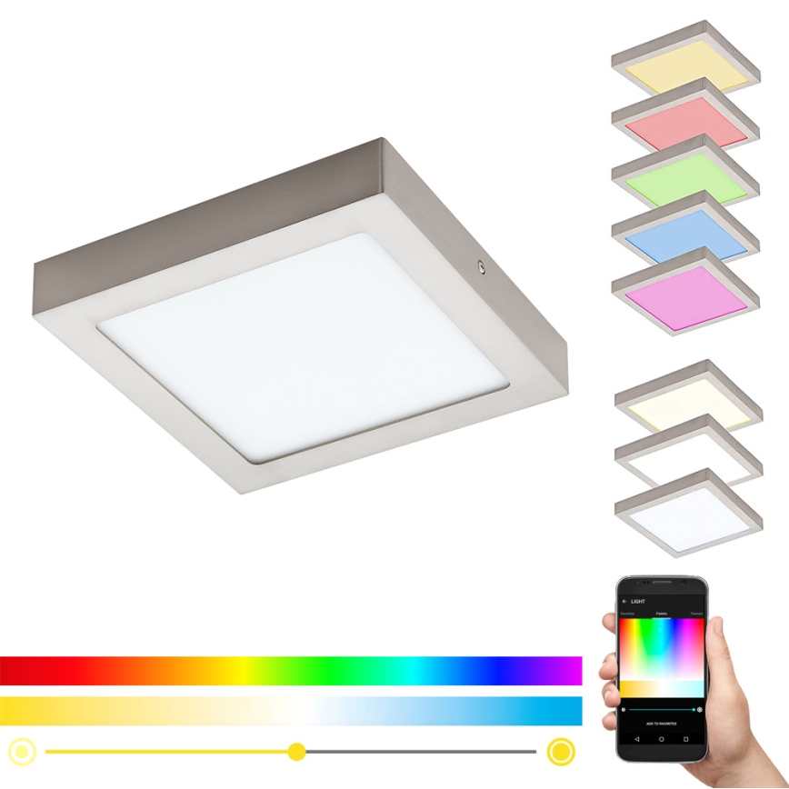 Eglo - LED RGBW dimmbare Deckenleuchte FUEVA-C LED/15,6W/230V Bluetooth
