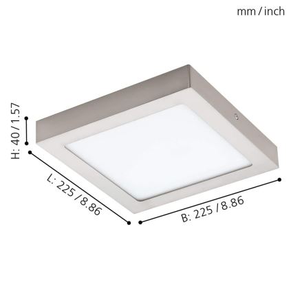 Eglo - LED RGBW dimmbare Deckenleuchte FUEVA-C LED/15,6W/230V Bluetooth