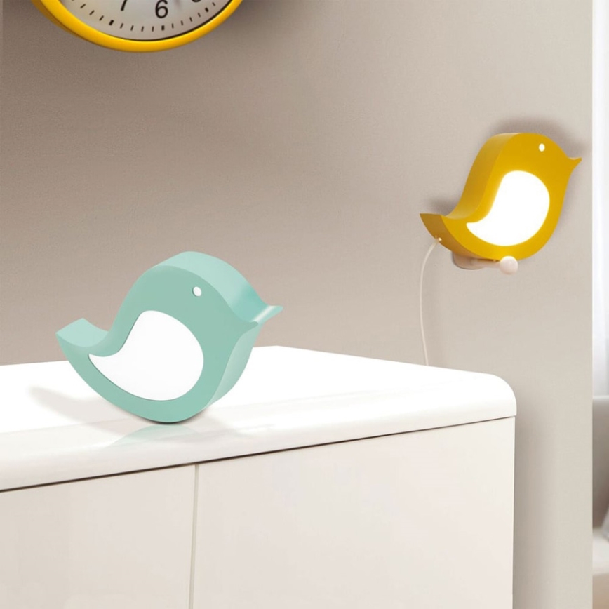 Eglo 96853 - LED Kinder Wandleuchte SPARINO 1xLED/4,2W/230V blau