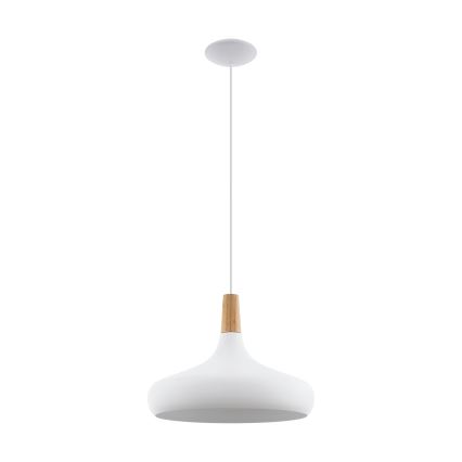 Eglo - Hängelampe 1xE27/60W/230V Ø 40 cm weiß