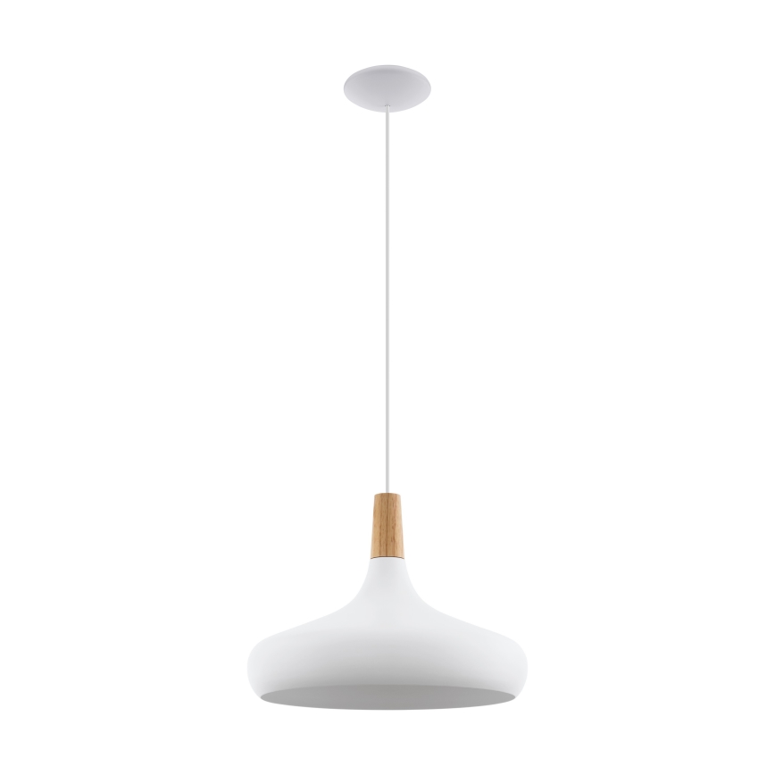 Eglo - Hängelampe 1xE27/60W/230V Ø 40 cm weiß