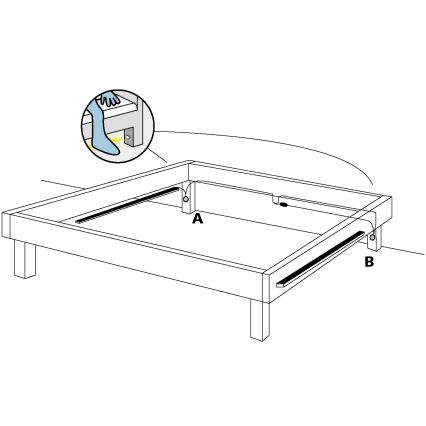 Eglo - SET 2x LED-Leiste mit Bewegungssensor 2xLED/36x0,1W/230V 2,4m