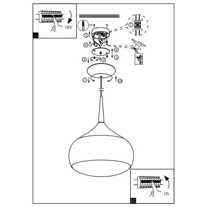 Eglo 97087 - LED RGBW dimmbares Pendelleuchte COMBA-C 1xLED/18W/230V