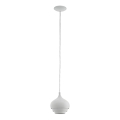 Eglo 97212 - Hängeleuchte CAMBORNE mit Kabel, 1xE27/60W/230V, weiß, Ø190 mm