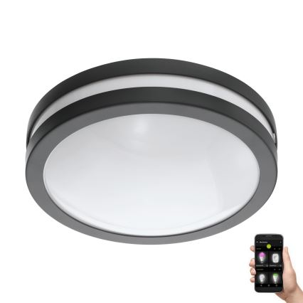 Eglo 97237 - LED-dimmbare Badezimmer-Deckenleuchte LOCANA-C LED/14W/230V IP44 Anthrazit
