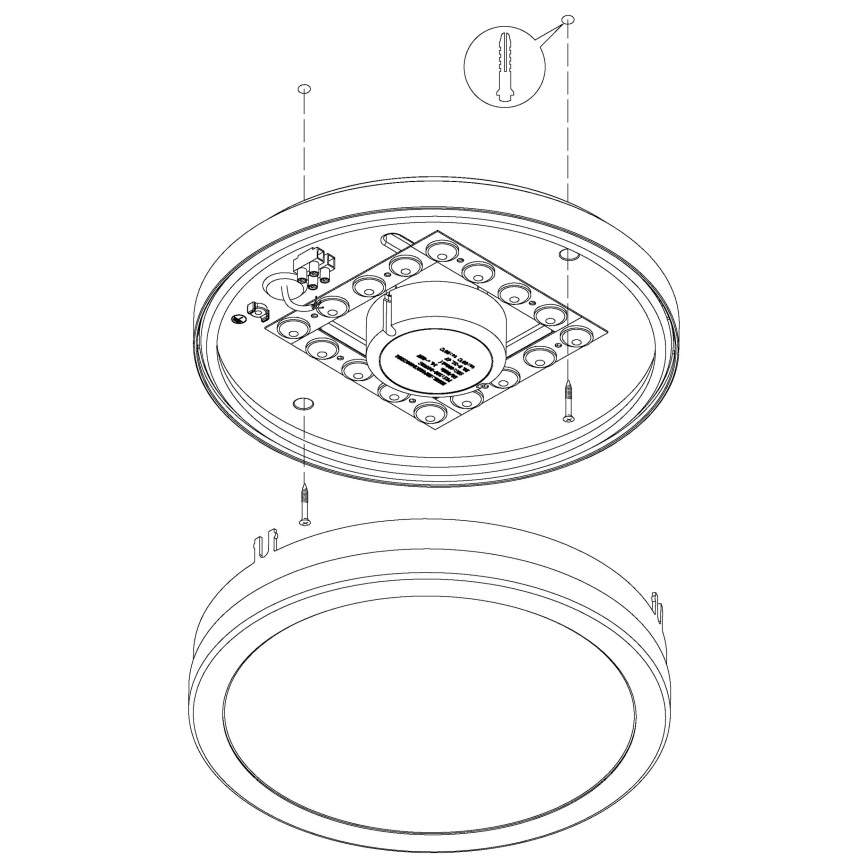 Eglo 97237 - LED-dimmbare Badezimmer-Deckenleuchte LOCANA-C LED/14W/230V IP44 Anthrazit