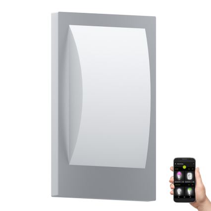 Eglo - LED dimmbares Außenwandleuchte 1xE27/9W/230V IP44 mattchrom