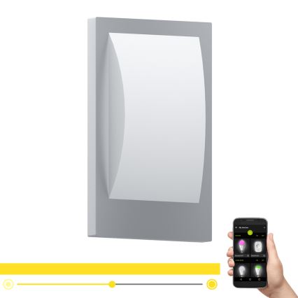 Eglo - LED dimmbares Außenwandleuchte 1xE27/9W/230V IP44 mattchrom