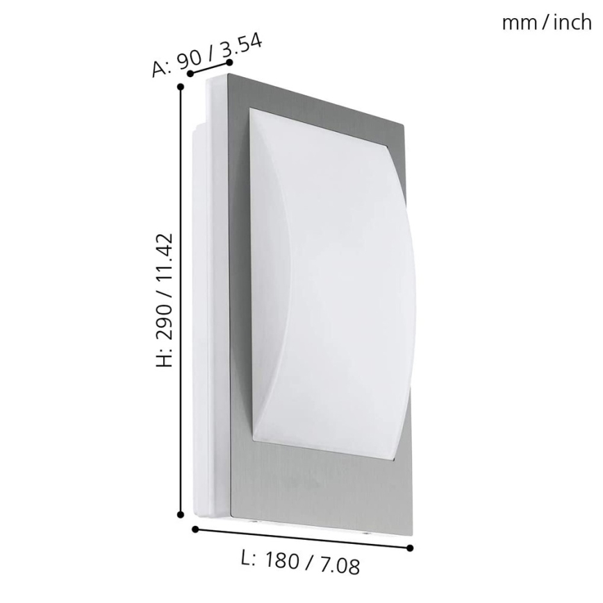 Eglo - LED dimmbares Außenwandleuchte 1xE27/9W/230V IP44 mattchrom