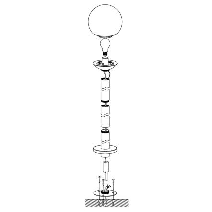 Eglo 97249 - LED dimmbare Außenleuchte NISIA-C 1xE27/9W/230V 980 mm IP44